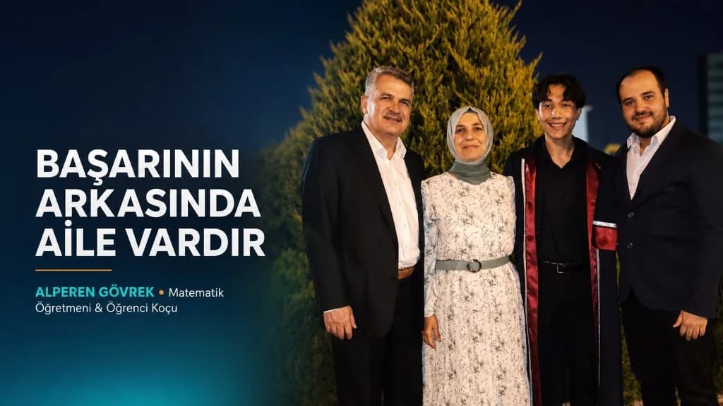 Alperen Gövrek ailesiyle, “Başarının arkasında aile vardır” afişi