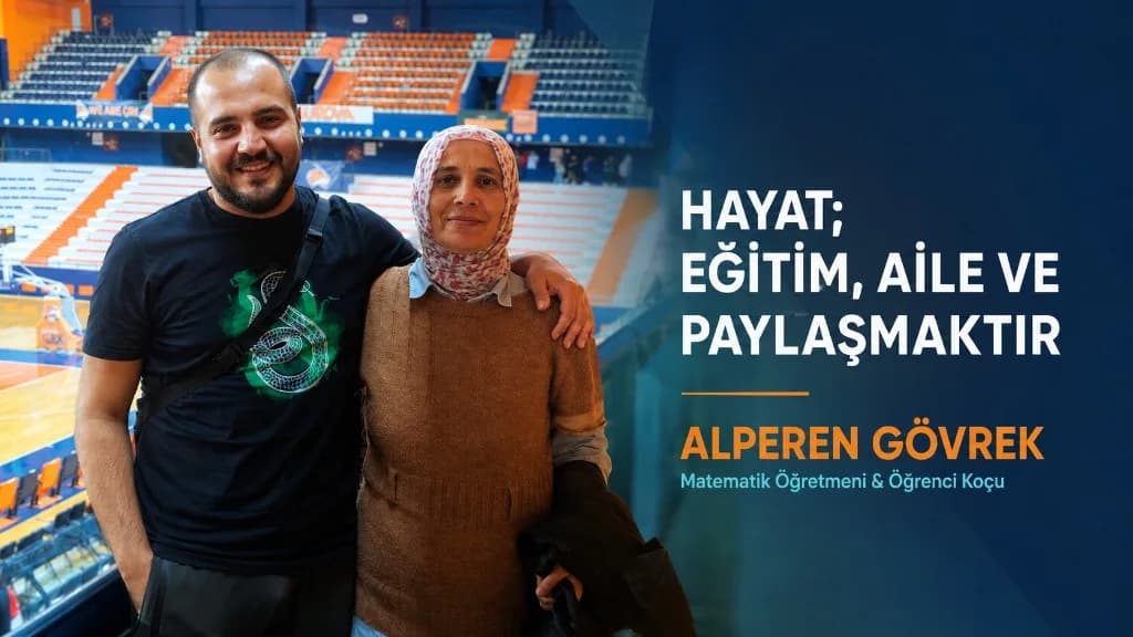 Alperen Gövrek ailesiyle, “Hayat; eğitim, aile ve paylaşmaktır” afişi