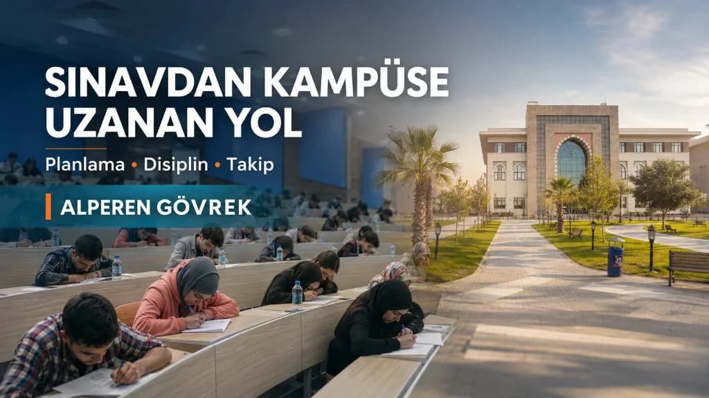 Sınav salonundan üniversite kampüsüne uzanan yol tanıtım afişi